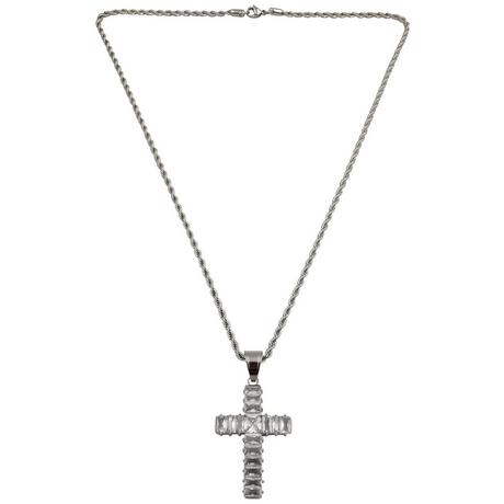 HEBE JEWELS  Kreuz Kette mit Zirkonia 