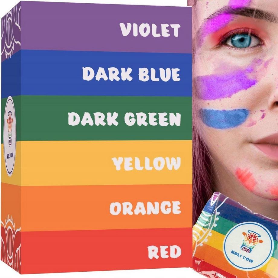 Holy Cow  Holi-Pulver – Set mit 6 Farben 