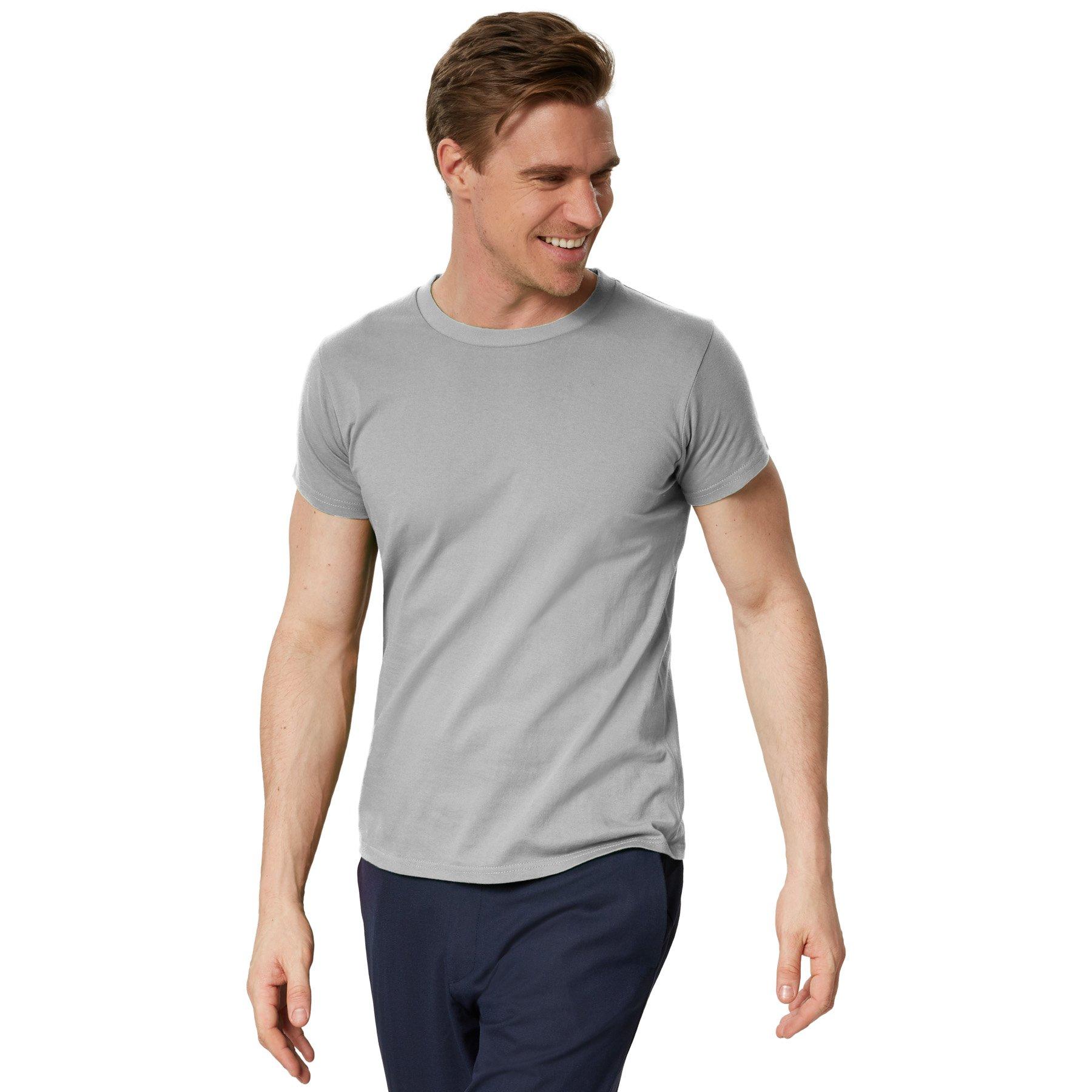 Image of T-shirt Männer Herren Perlgrau M