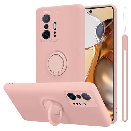 Cadorabo  Housse compatible avec Xiaomi 11T / 11T PRO - Coque de protection en silicone TPU flexible avec anneau 