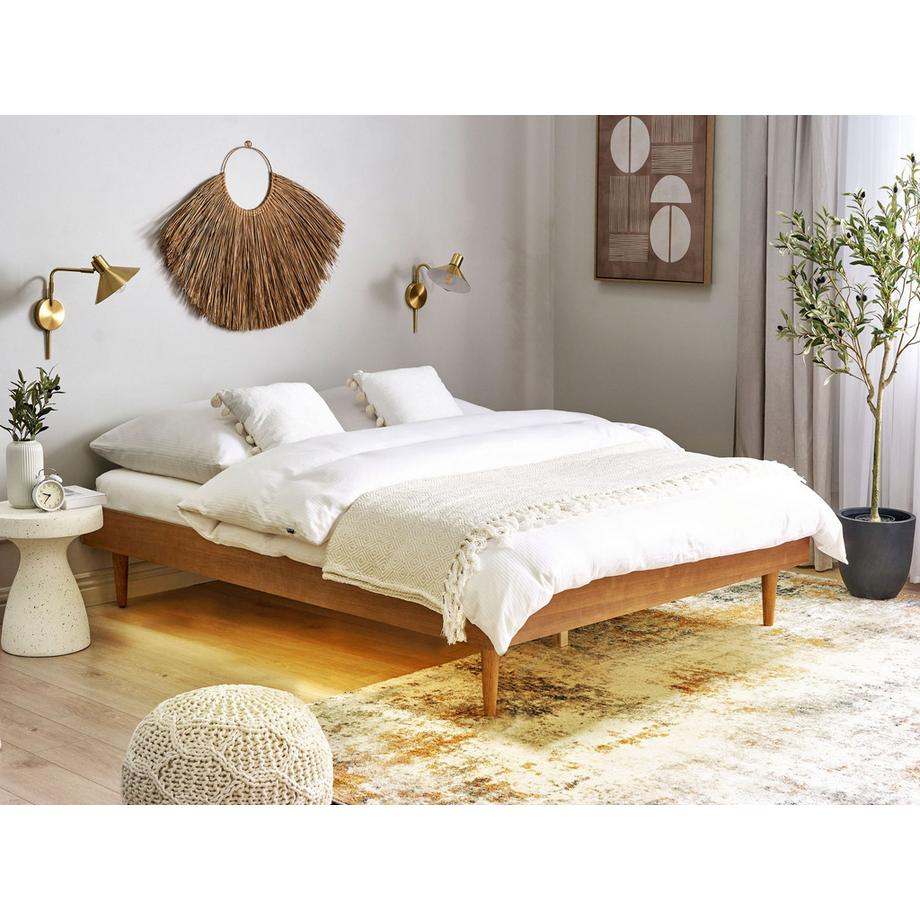 Beliani Lit avec LED en MDF  TOUCY  