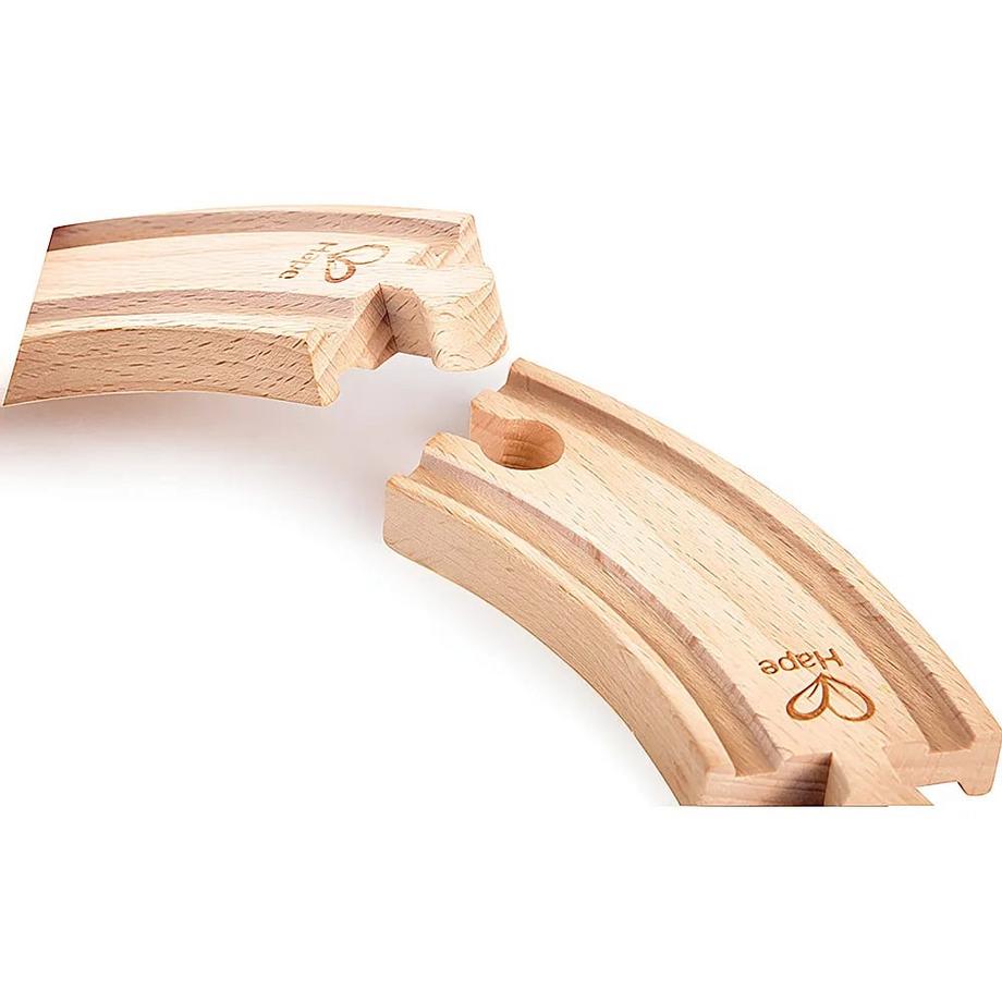 Hape  Eisenbahn Kurze Kurvenschienen (4Teile) 