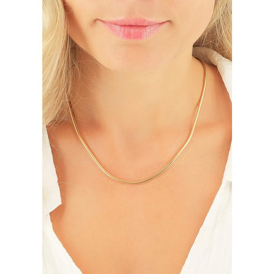 MUAU Schmuck  Collier Boa en or jaune 750, 2.4mm, 50cm 