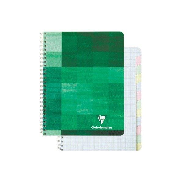 Clairefontaine CLAIREFONTAINE Spiralheft ass. 17x22cm 8959 5mm, kariert 60 Blatt  