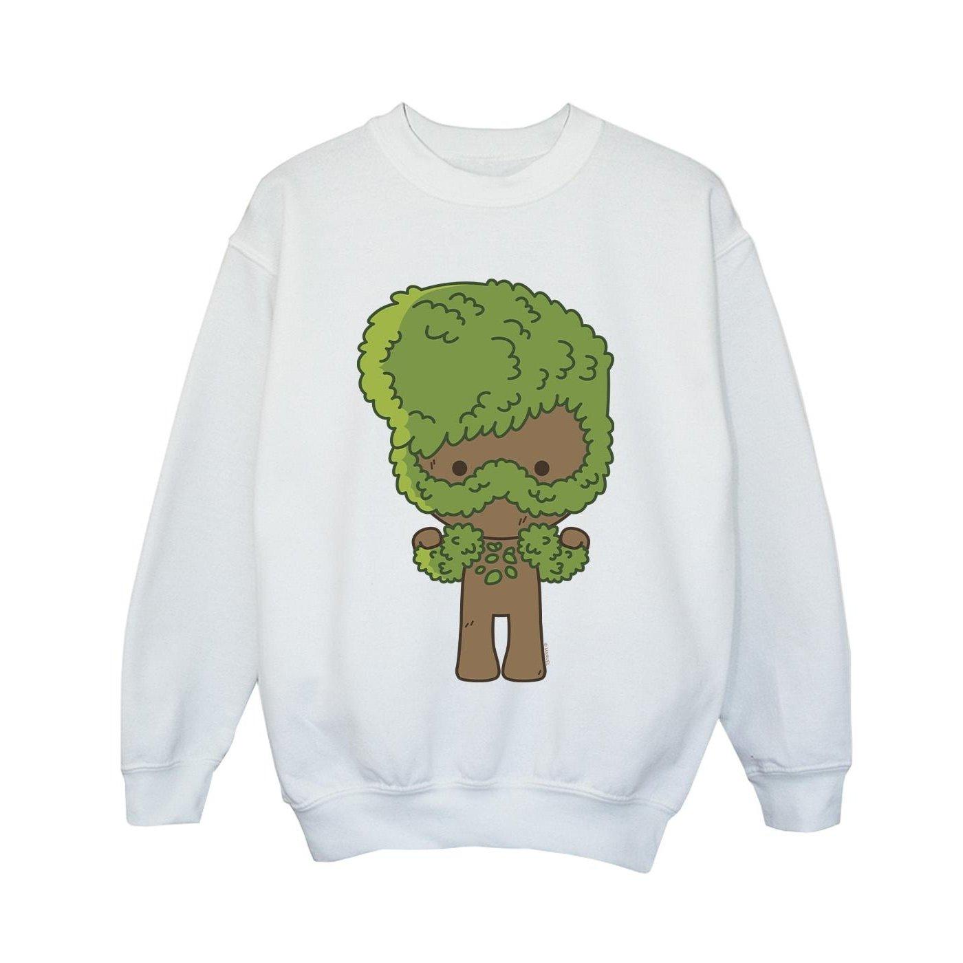 Image of I Am Groot Chibi Flex Sweatshirt Unisex Weiss 140/146