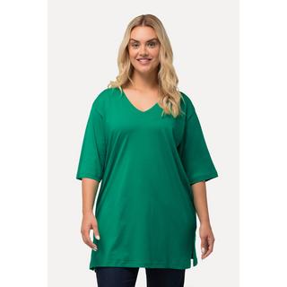 Ulla Popken  T-shirt dalle linee morbide con scollo a V e mezze maniche 