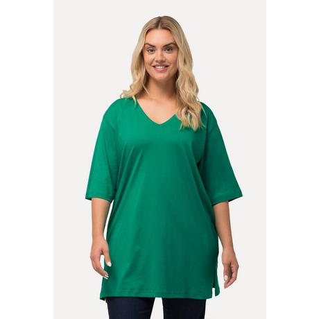 Ulla Popken  T-shirt dalle linee morbide con scollo a V e mezze maniche 