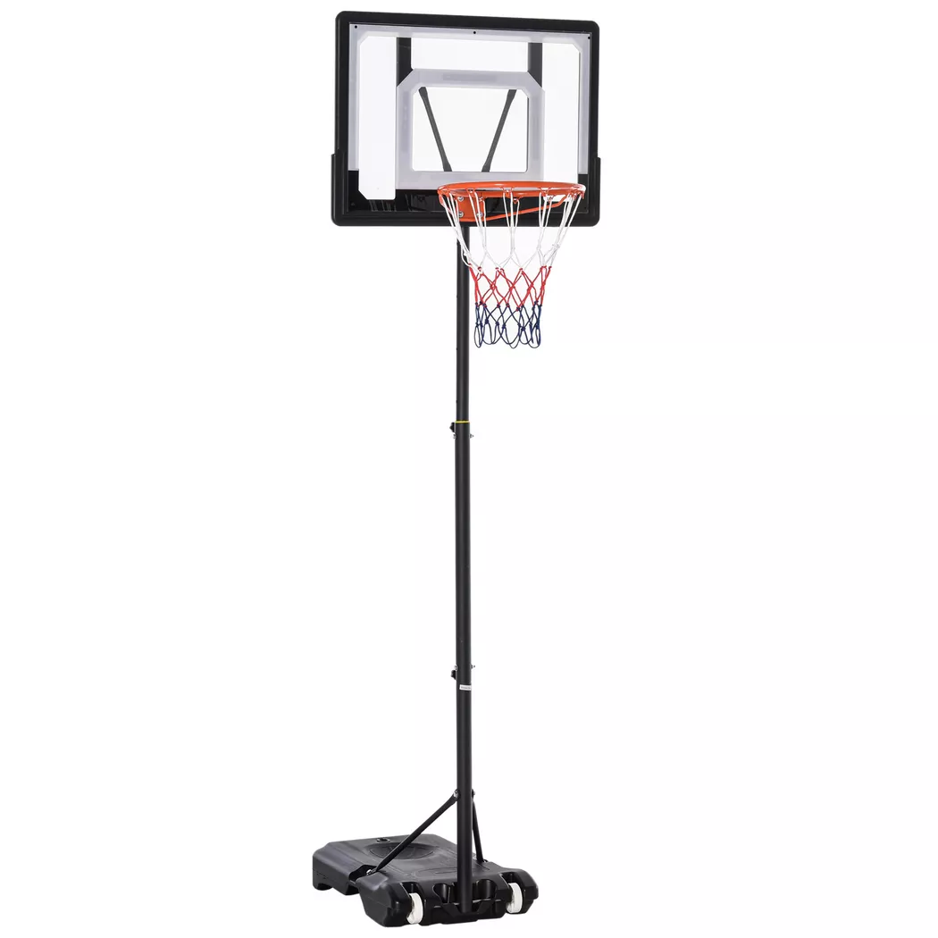 HOMCOM - Basketballständer, 240 cm, Schwarz