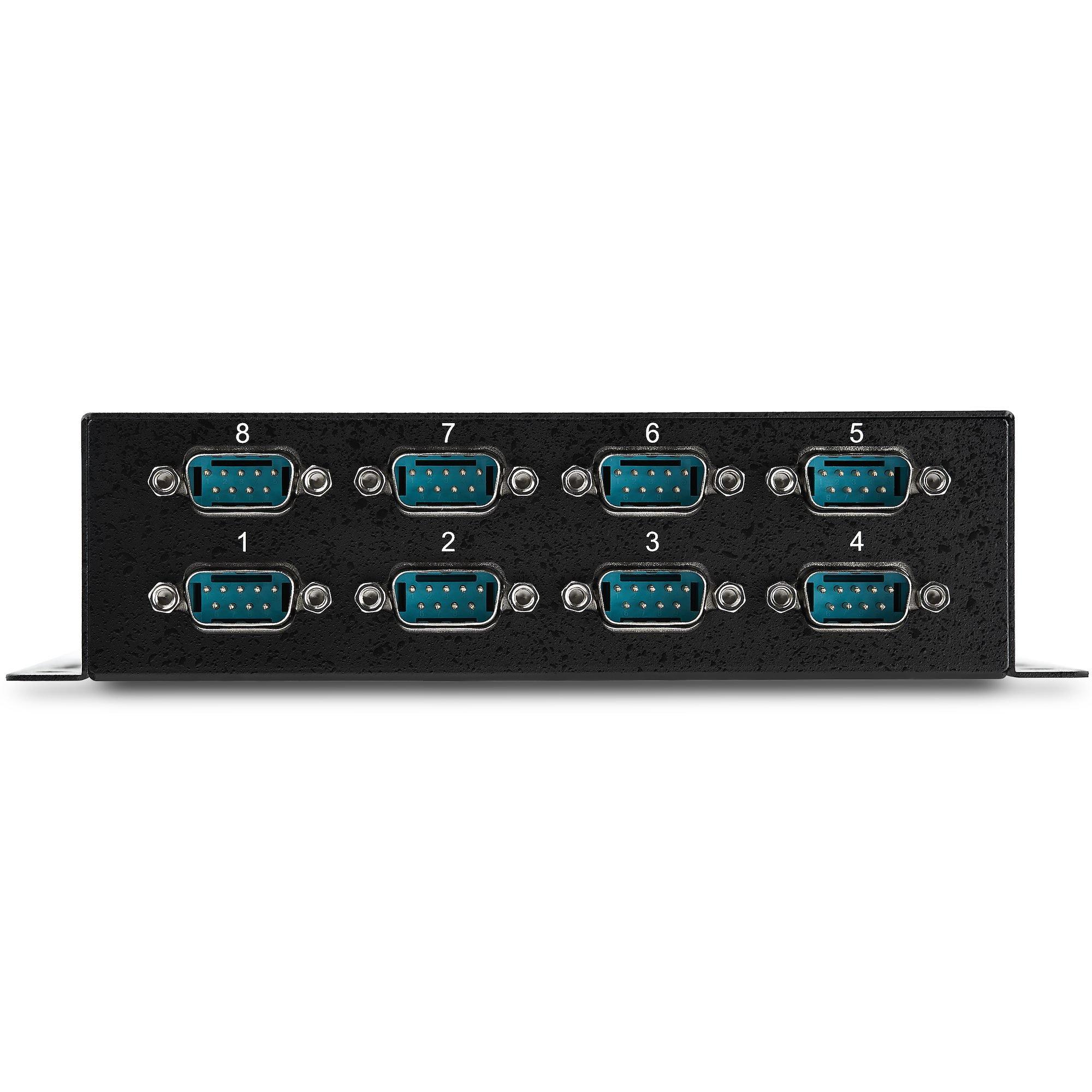 STARTECH.COM  8 Port USB auf Seriell RS-232 Adapter Hub - DIN-Schienen und Wandmontage fähig 