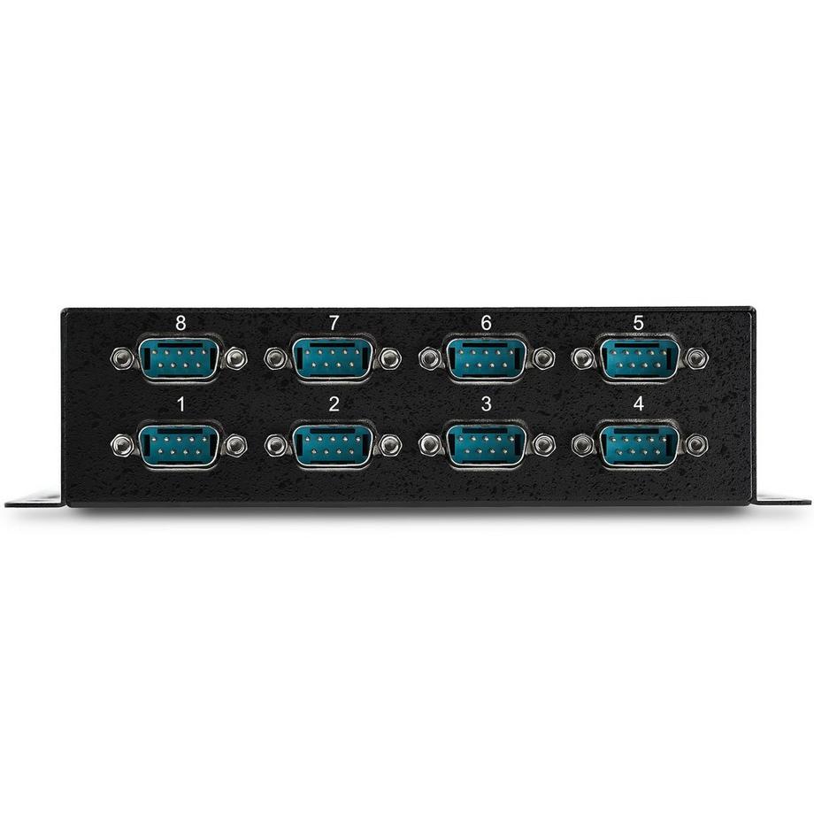 STARTECH.COM  Hub adattatore USB a DB9 RS232 seriale 8 porte – Guide DIN industriali DIN e montabile a parete 