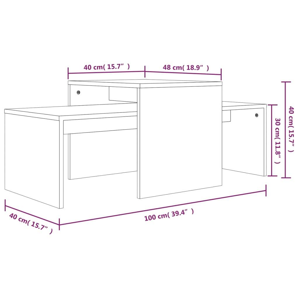 VidaXL Table basse bois d'ingénierie  