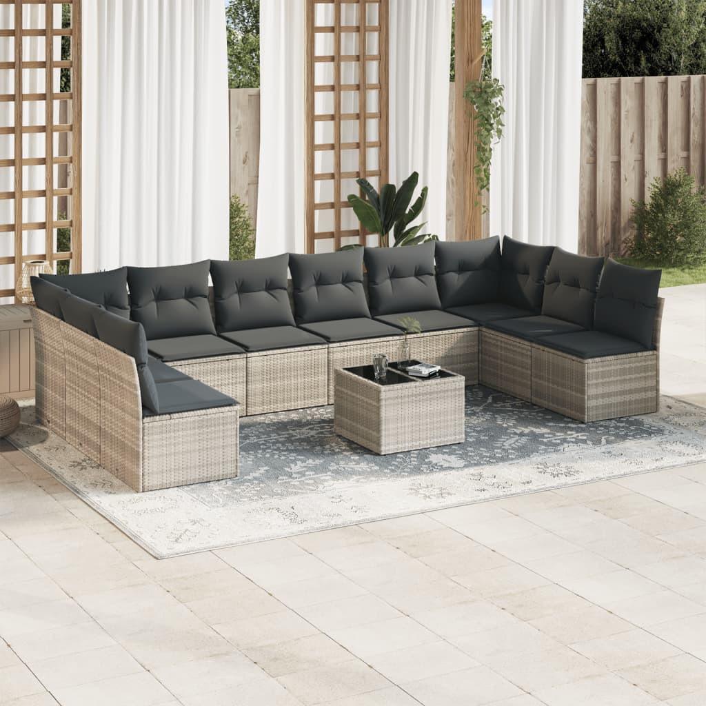 VidaXL set divano da giardino Polirattan  