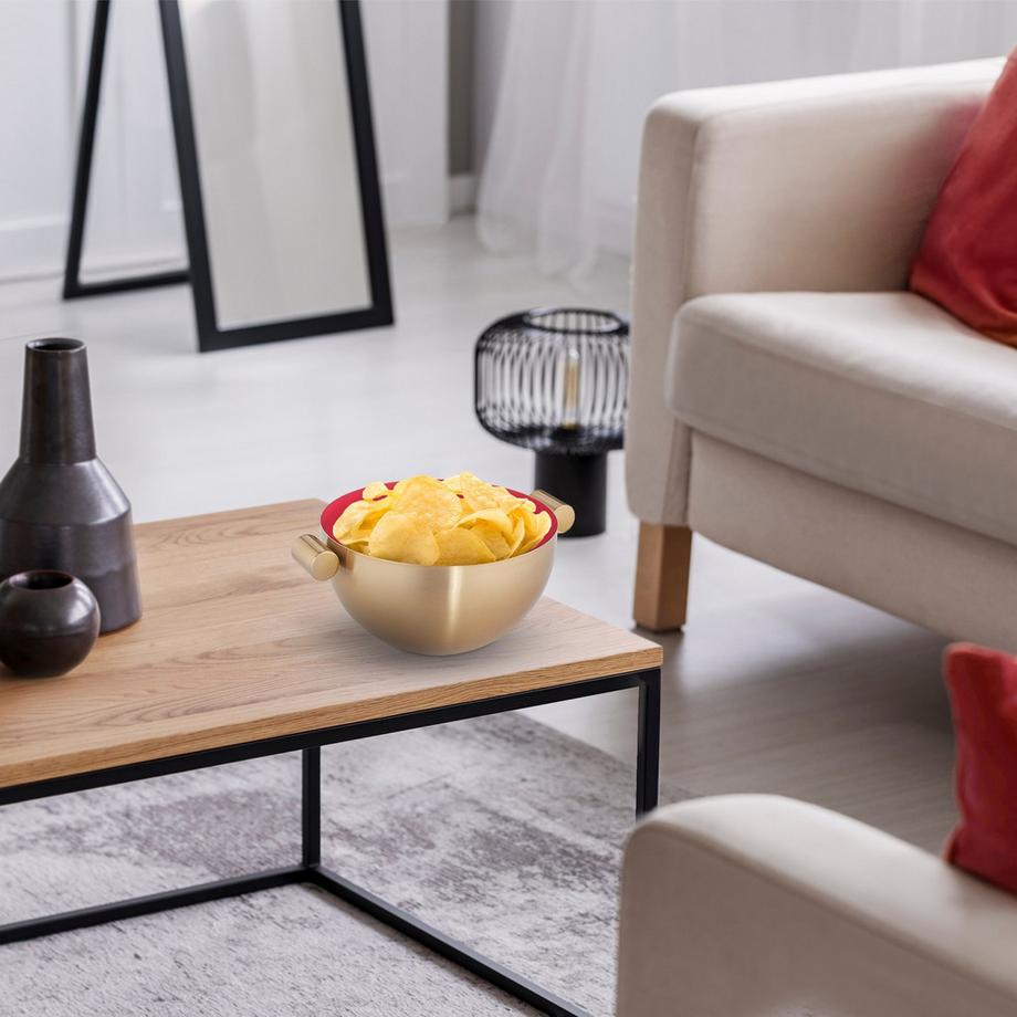 Northix Ciotola da portata in acciaio inossidabile color oro  