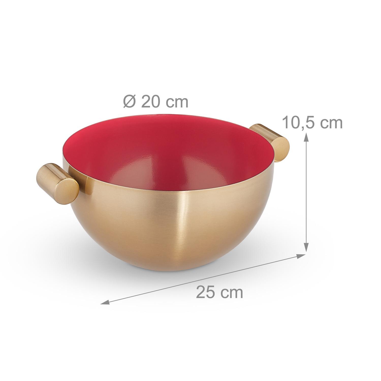 Northix Bol de service en acier inoxydable doré  