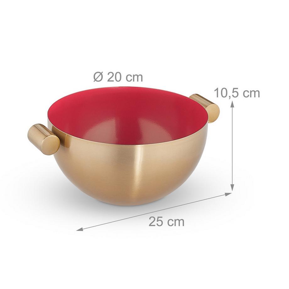 Northix Ciotola da portata in acciaio inossidabile color oro  