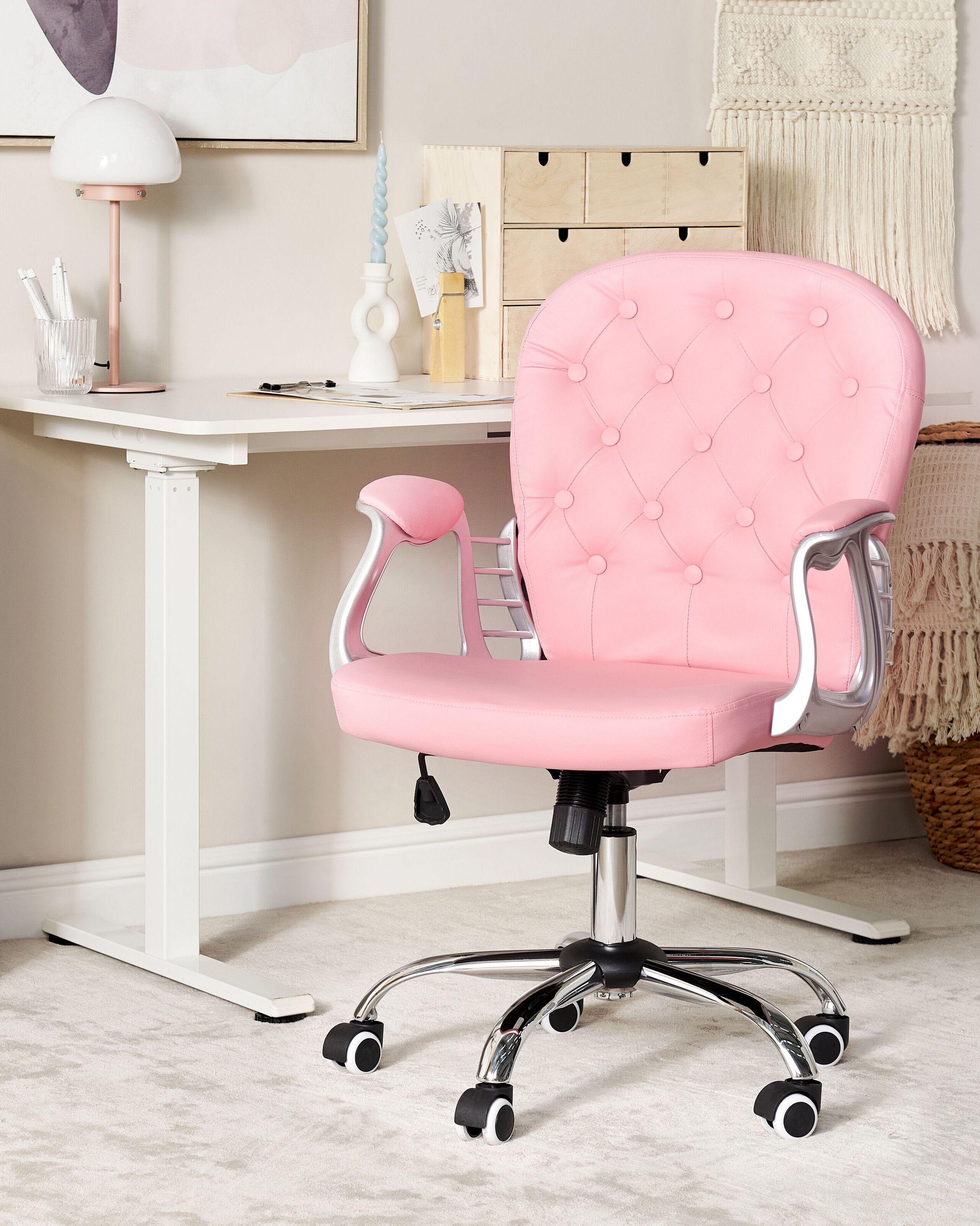 Beliani Chaise de bureau en Cuir PU Moderne PRINCESS  