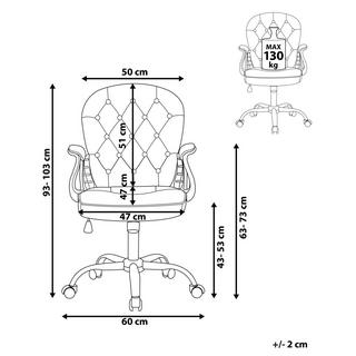 Beliani Sedia da ufficio en Pelle sintetica Moderno PRINCESS  