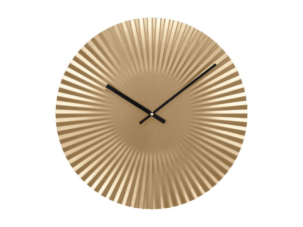 Vente-unique Horloge murale design - D. 50 cm - Métal - Doré - FELINAR  