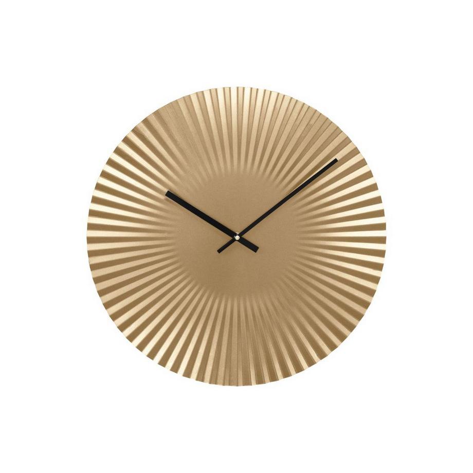 Vente-unique Wanduhr - D. 50 cm - Metall - Goldfarben - FELINAR  