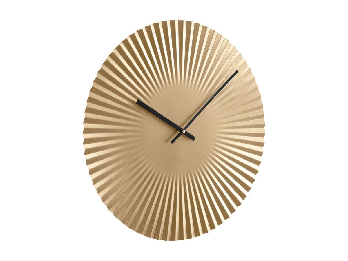 Vente-unique Horloge murale design - D. 50 cm - Métal - Doré - FELINAR  