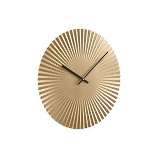 Vente-unique Horloge murale design - D. 50 cm - Métal - Doré - FELINAR  