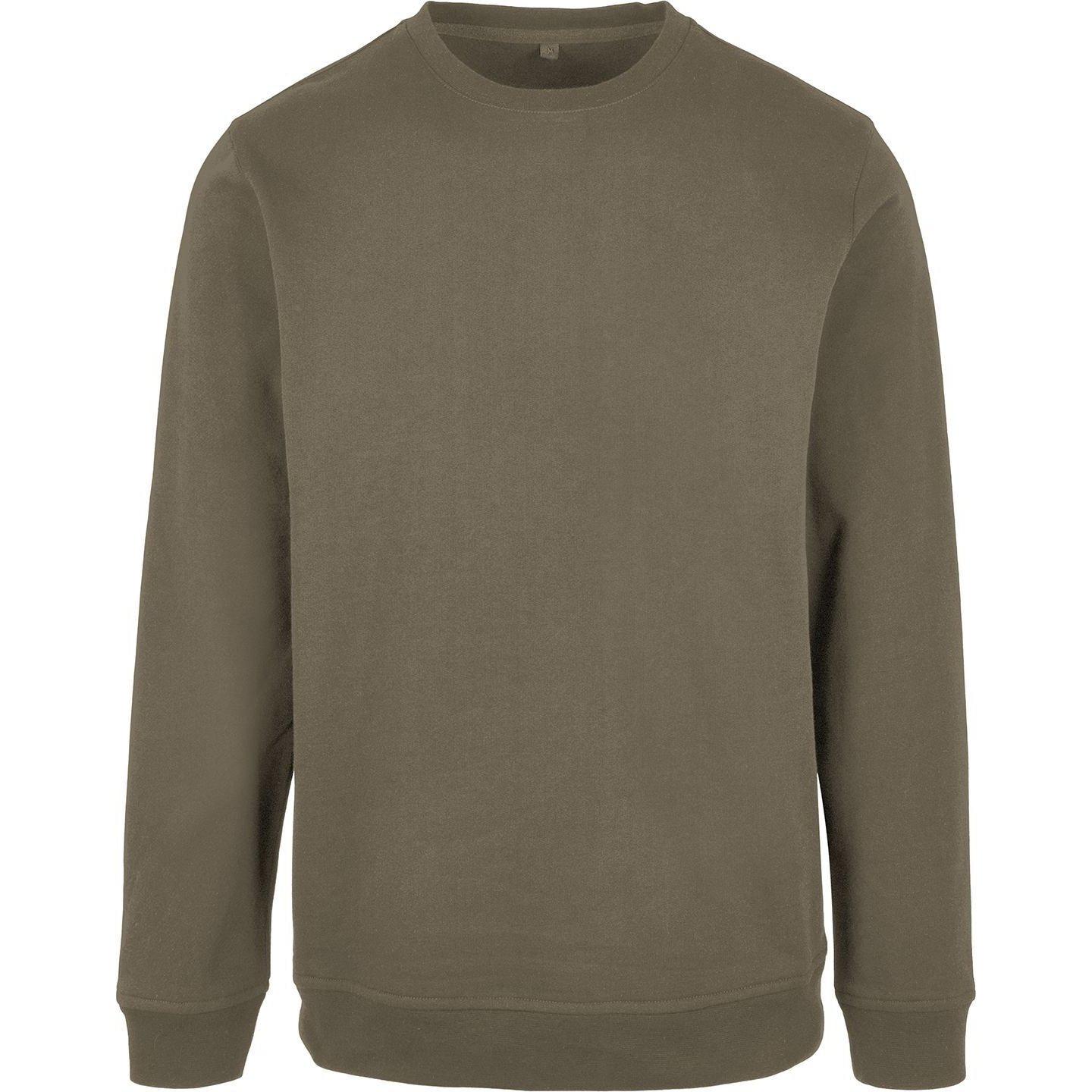 Image of Basic Crew Neck Sweatshirt Herren Olivegrün 3XL
