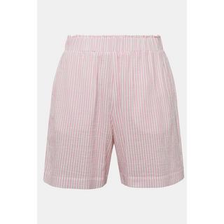 Studio Untold Short en Mousseline Rayé Jambes Larges Taille Élastique  