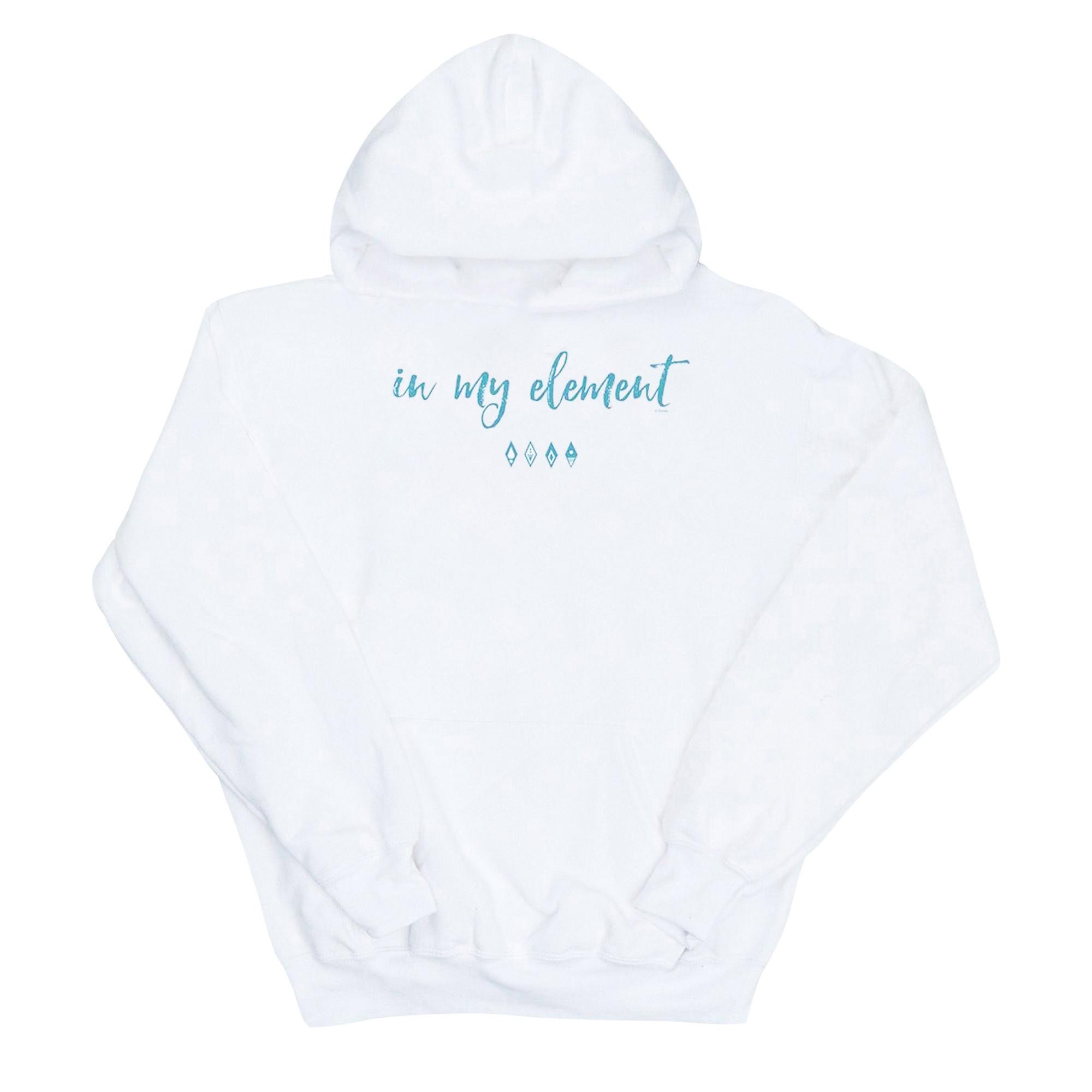 Image of Frozen 2 In My Element Kapuzenpullover Unisex Weiss 140/146
