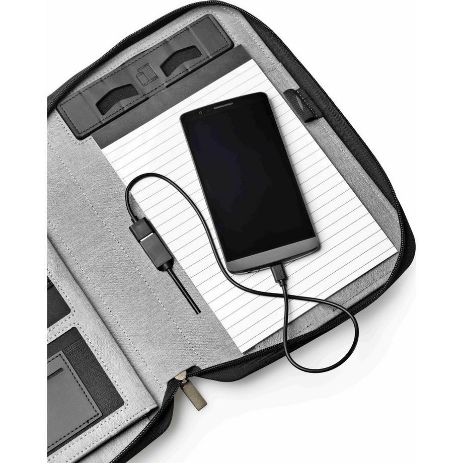 dufco by styro Conference folder A5 with powerbank, jeans blue 21x28.7x3.7cm  