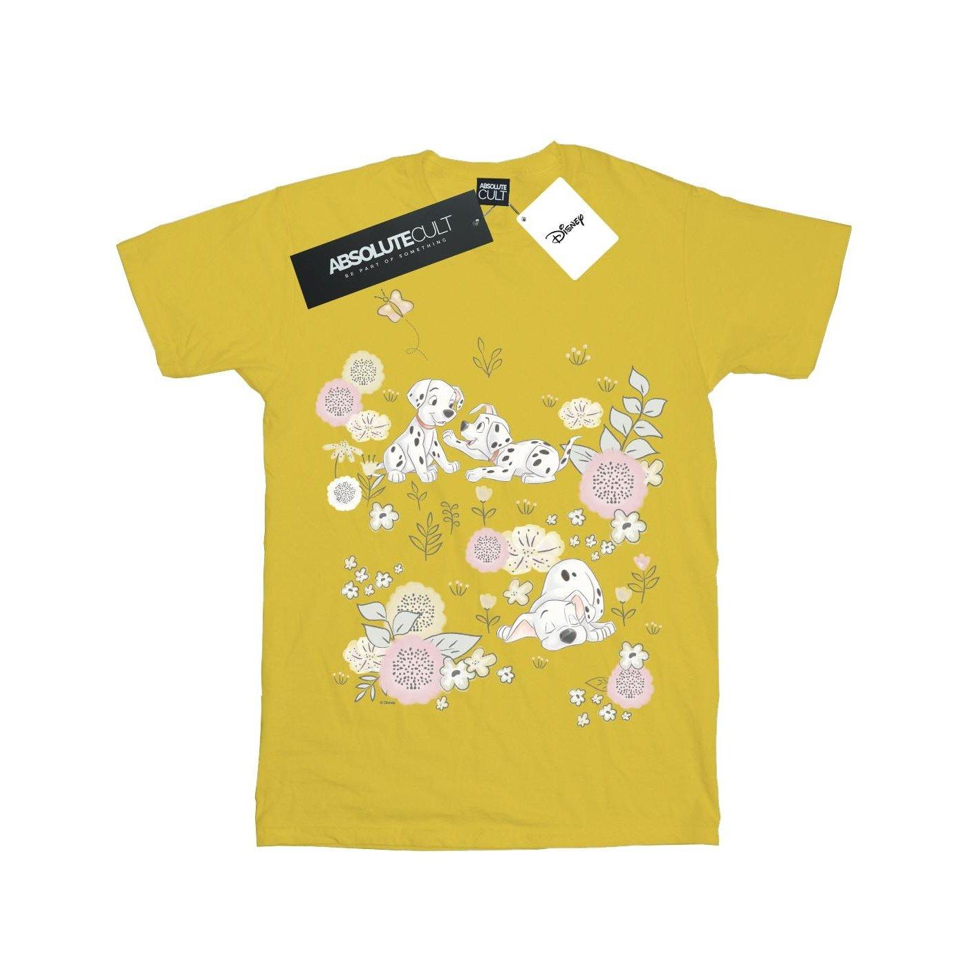 Image of 101 Dalmatians Meadow Tshirt Unisex Gelb Bunt 116