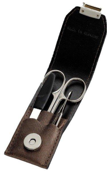 HERBA  Herba.Manikür Set 3-teilig vernickelt im Stecketui, braun 