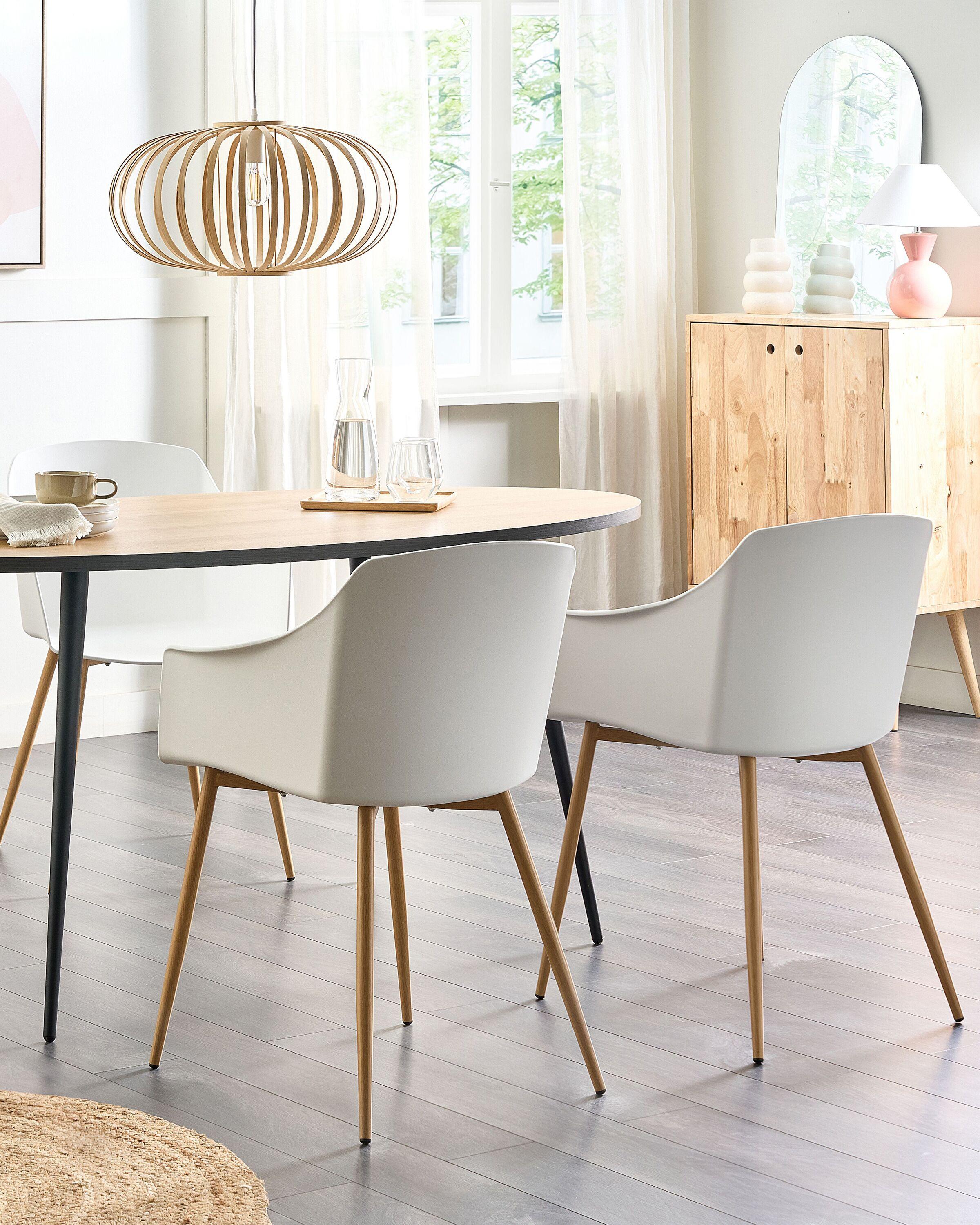 Beliani Set di 2 sedie en Materiale sintetico Scandinavo FONDA II  