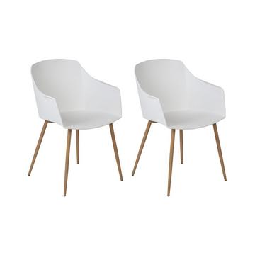 Lot de 2 chaises en Matière synthétique Scandinave FONDA II