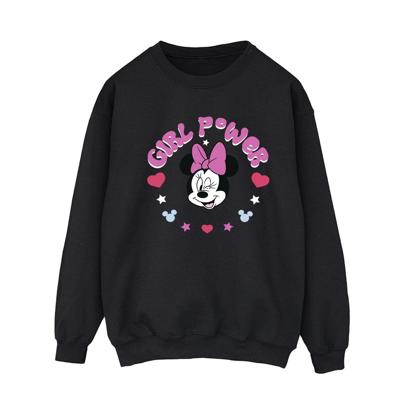 Image of Minnie Mouse Girl Power Sweatshirt Damen Schwarz XXL