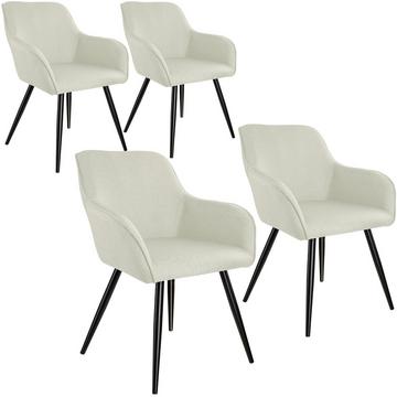 4 Chaises Marilyn aspect lin noir