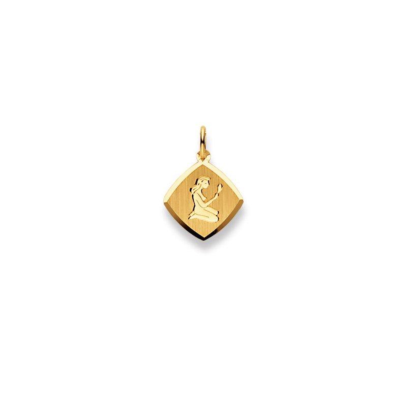 MUAU Schmuck  Anhänger Sternzeichen Jungfrau Gelbgold 750, 19x13mm 