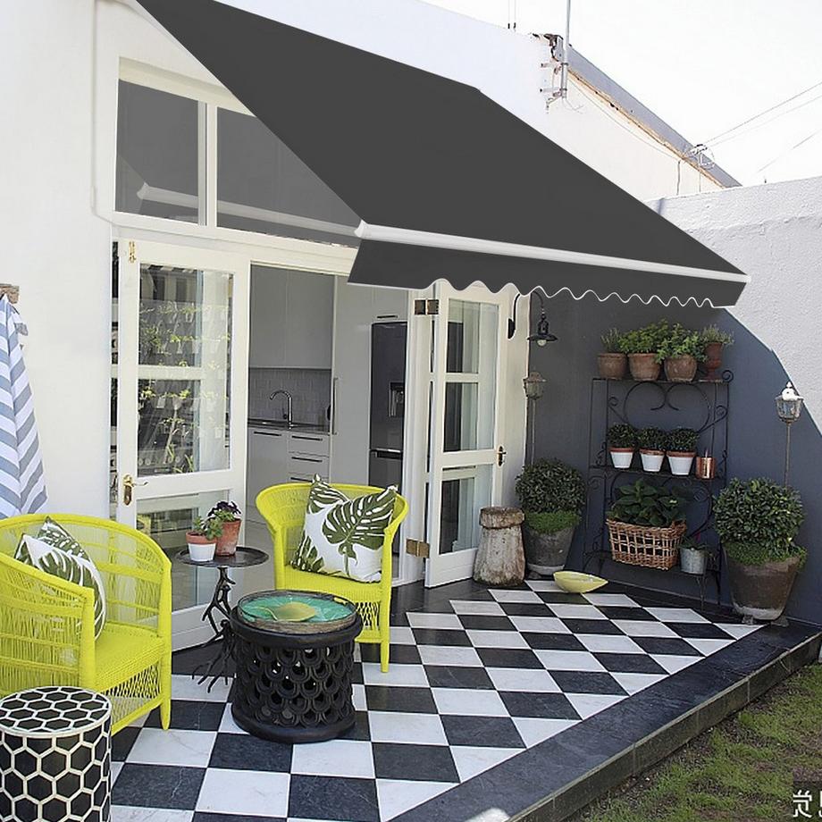 Northix Einziehbare Markise mit Kurbel  