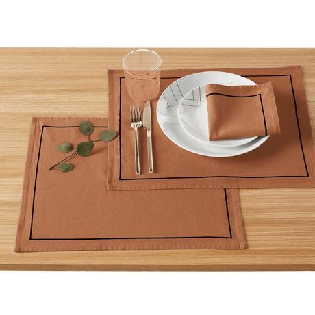 La Redoute Intérieurs  Lots 4 sets de table lin/coton lavé Métis Bourdon 