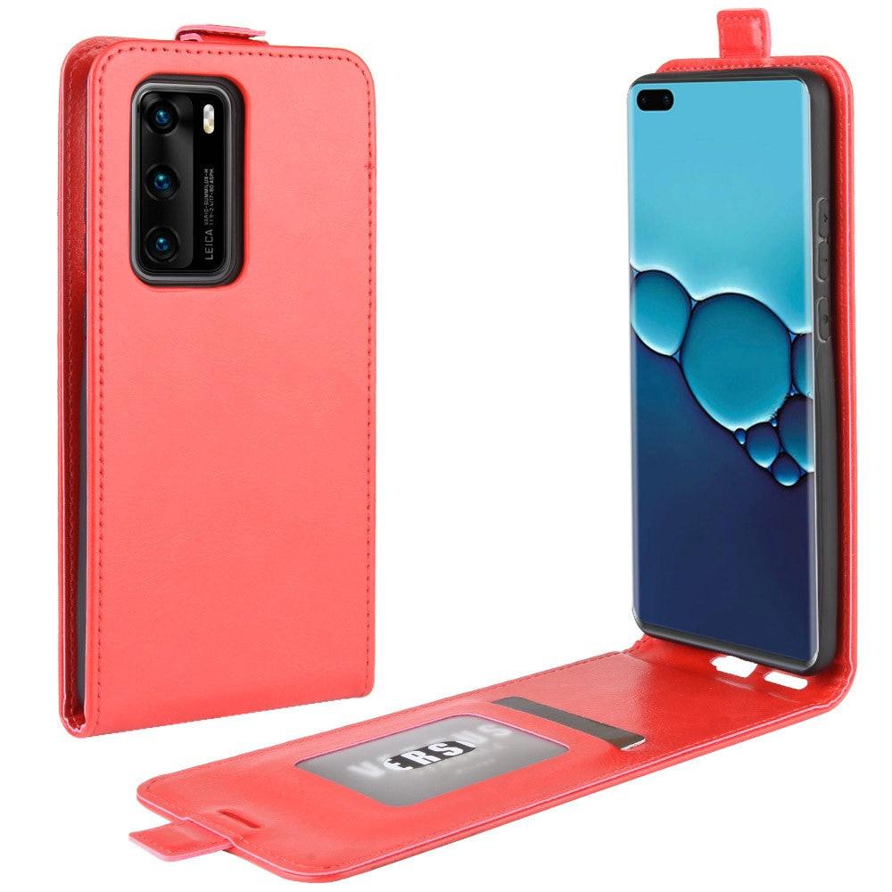 Image of Huawei P40 - Klassisches Flip Case Vertikal Rot