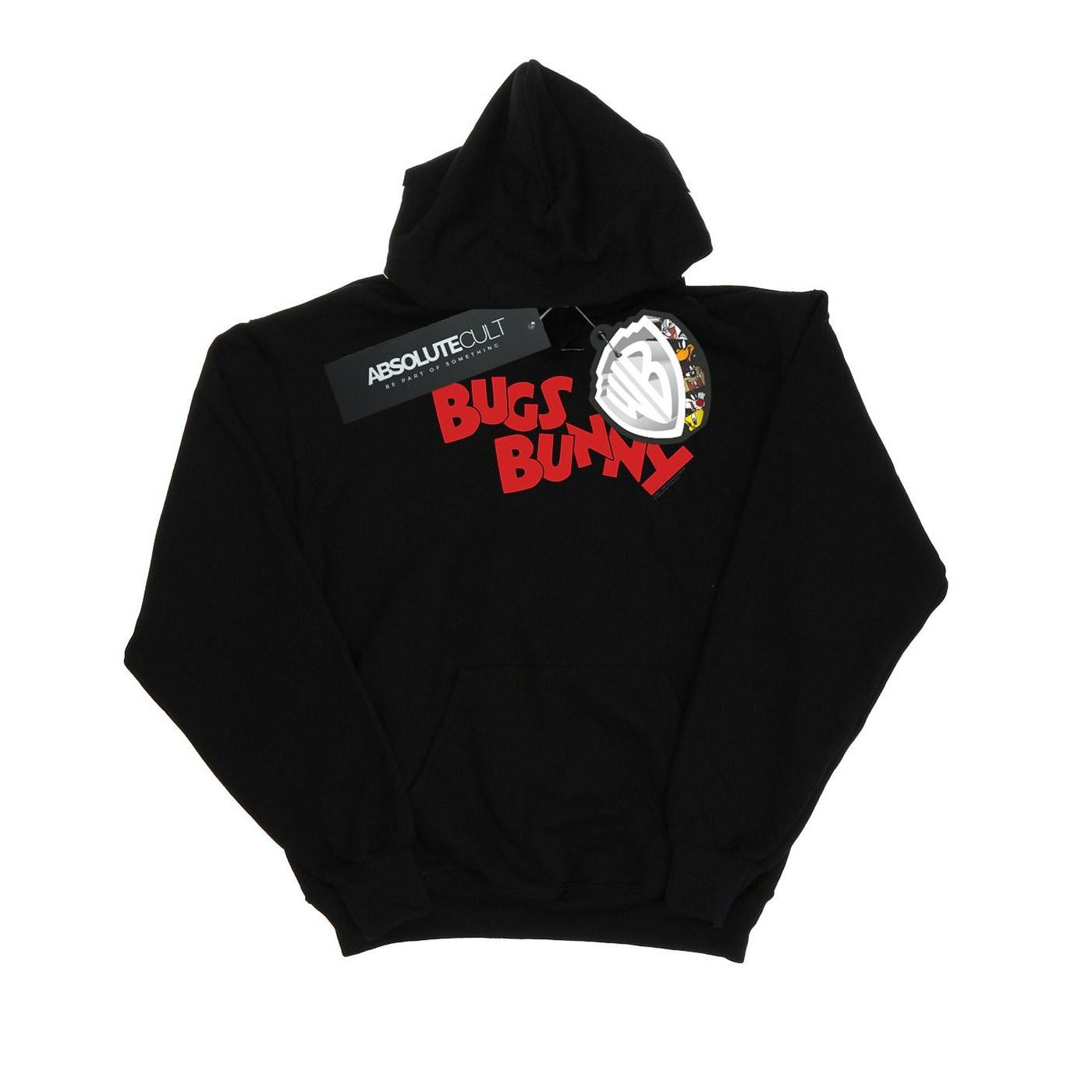 Image of Bugs Bunny Name Kapuzenpullover Unisex Schwarz 116