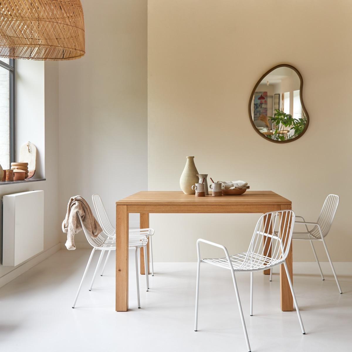 Tikamoon Tavolo in legno di quercia massello per 4-6 persone Eden  