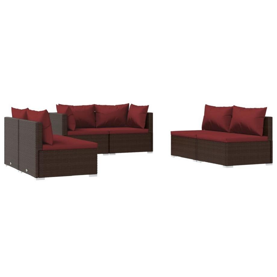 set salotto da giardino Polirattan