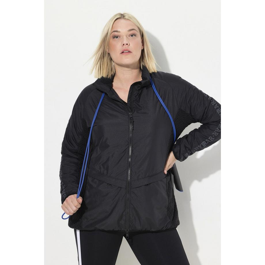 Ulla Popken Veste Fonctionnelle Col Montant Capuche Fermeture Zippée à Double Sens  