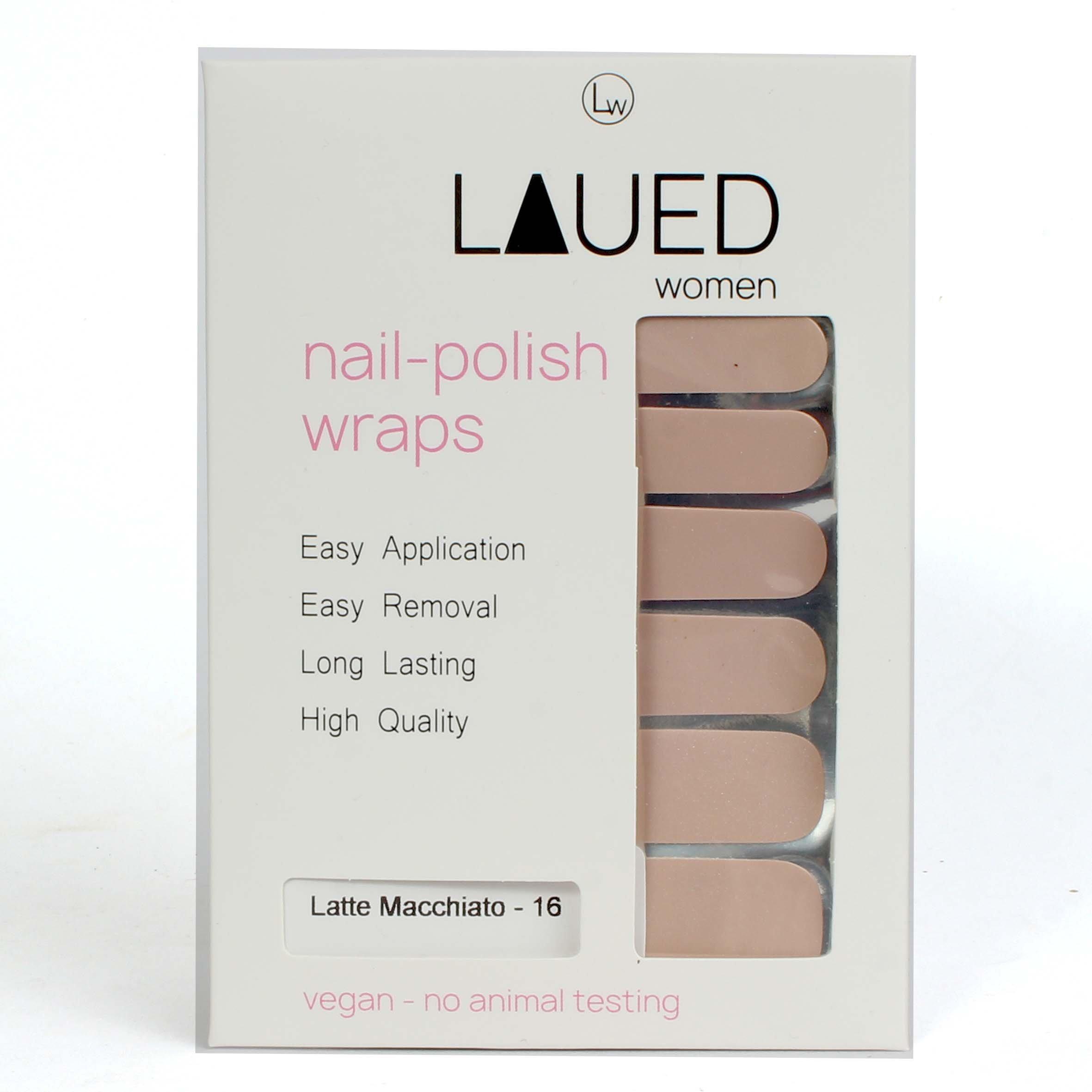 LAUED  vegane Nagelfolien solid brown Latte Macchiato 