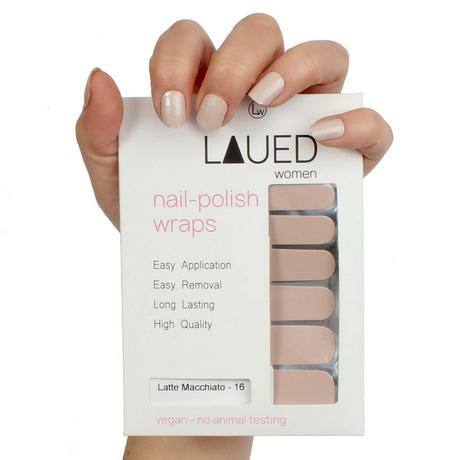 LAUED  vegane Nagelfolien solid brown Latte Macchiato 