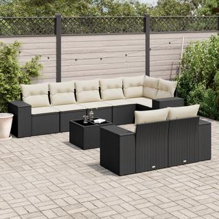 VidaXL Ensemble de canapés de jardin rotin synthétique  