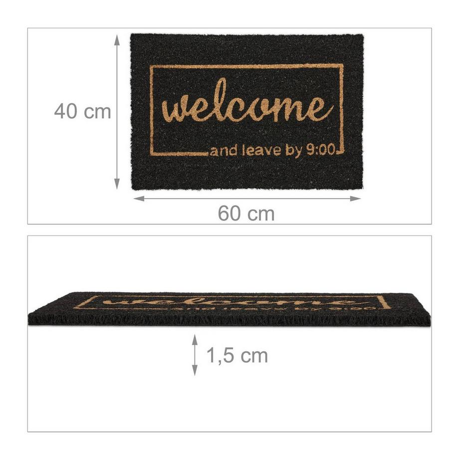 B2X Fußmatte aus Kokosnuss Willkommen und Abschied 9  