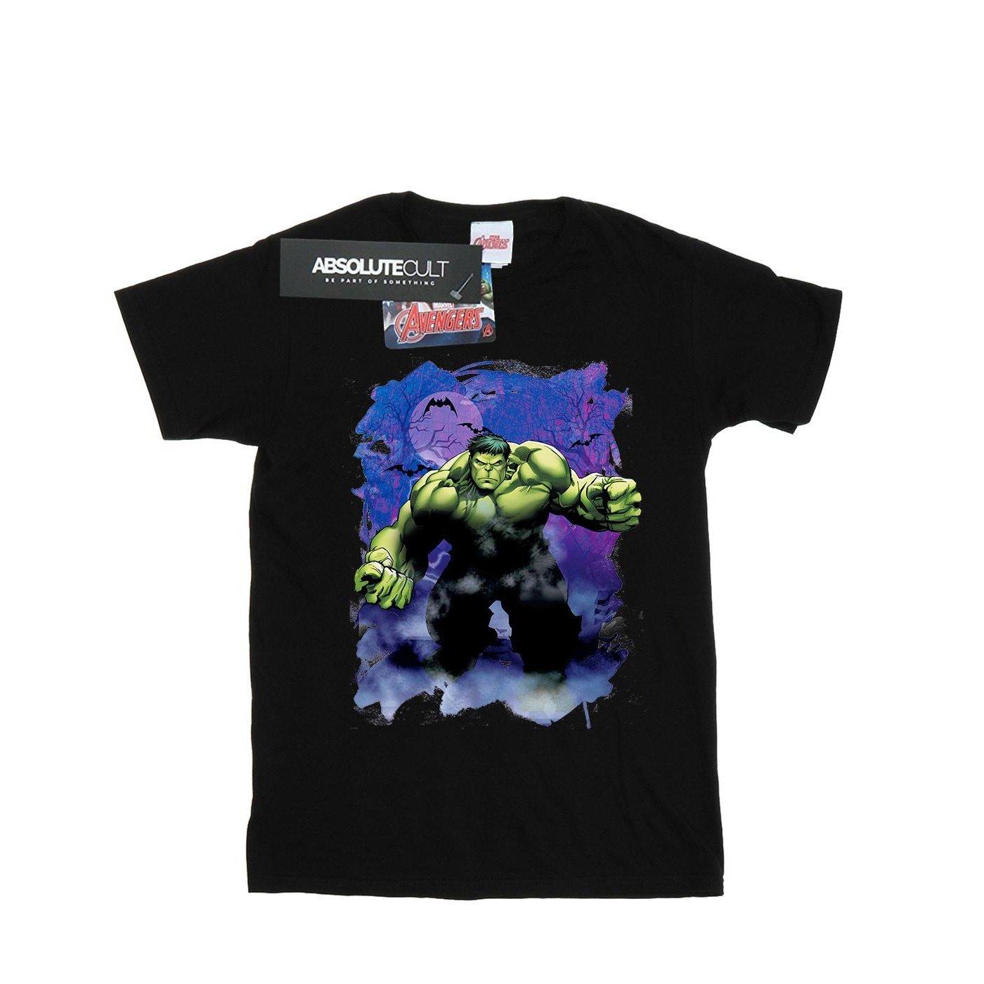 Image of Hulk Halloween Spooky Forest Tshirt Herren Schwarz XXL