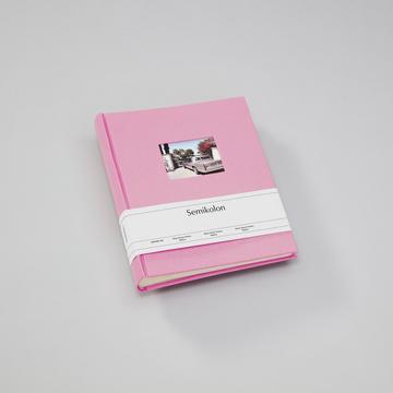 Semikolon Finestra Medium album fotografico e portalistino Rosa 80 fogli Rilegatura all'inglese