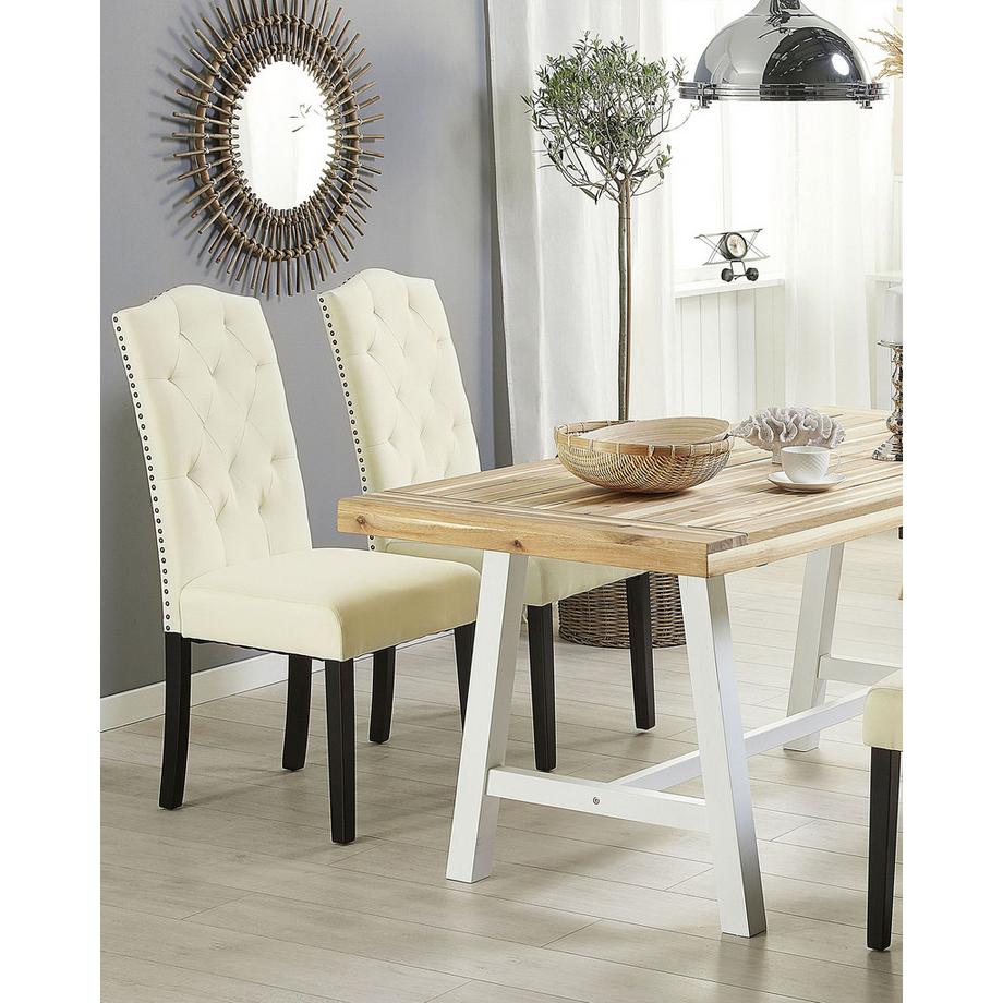 Beliani Set di 2 sedie da pranzo en Tessuto Classico SHIRLEY  